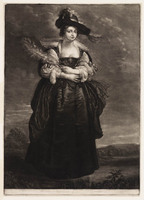 KG 17771
<br/>
Vrouw van Rubens, staande in een lanschap
<br/>
<em>MacArdell, J.</em>